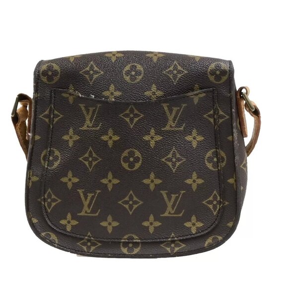 LOUIS VUITTON Saint Cloud MM Shoulder Bag Monogram Leather Brown - Picture 15 of 16